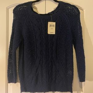 BRAND NEW Lucky Brand Crochet Knit Sweater